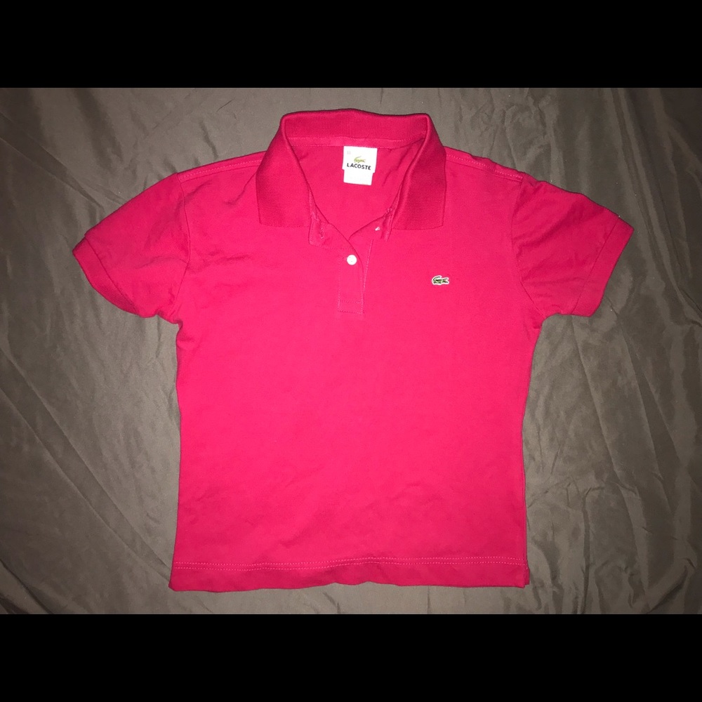 lacoste red polo